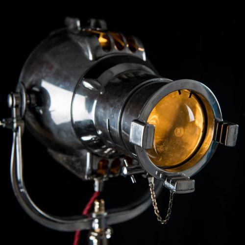 1950s Patt23 Vintage stage light fully chrome polished Fraser Besant